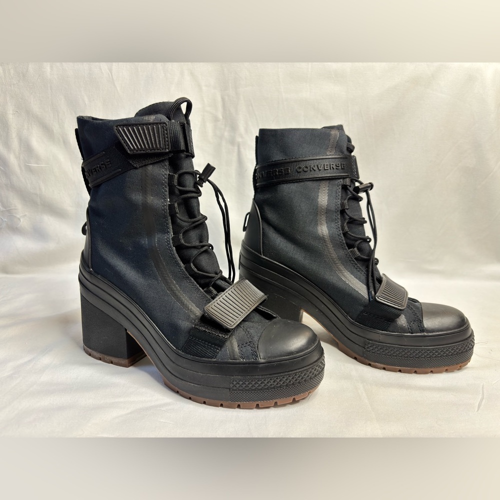 Converse Black High-Top Boots with Strap